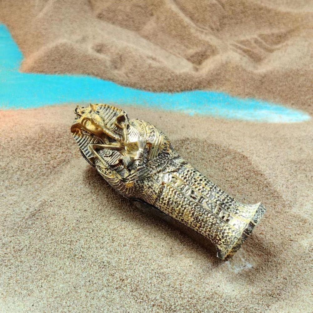 Resin Mini Sarcophagus Mummy Coffin Pharaoh Model Pharaoh Statue Home Decoration Miniature Figurine