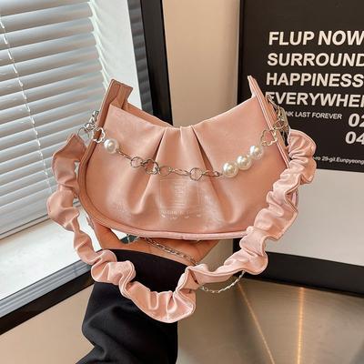 New Popular Bag Women's Niche Pleated Cloud Bag High-end Versatile Chain Messenger Bag