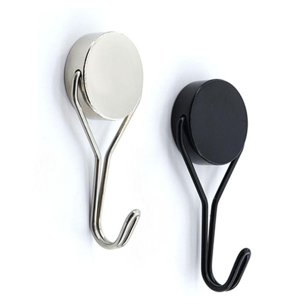 4 PCS Heavy-Duty Multipurpose Hanging Hook Wall-mounted Magnet Hook Hanger Magnetic Hooks  Bathroom