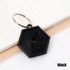 1 Piece Couple Key Hook Gift For Friends  Creative 3D Printed Hexagon Keychain Can Push-Pull-Rotate Fidget Stress Relief Toy