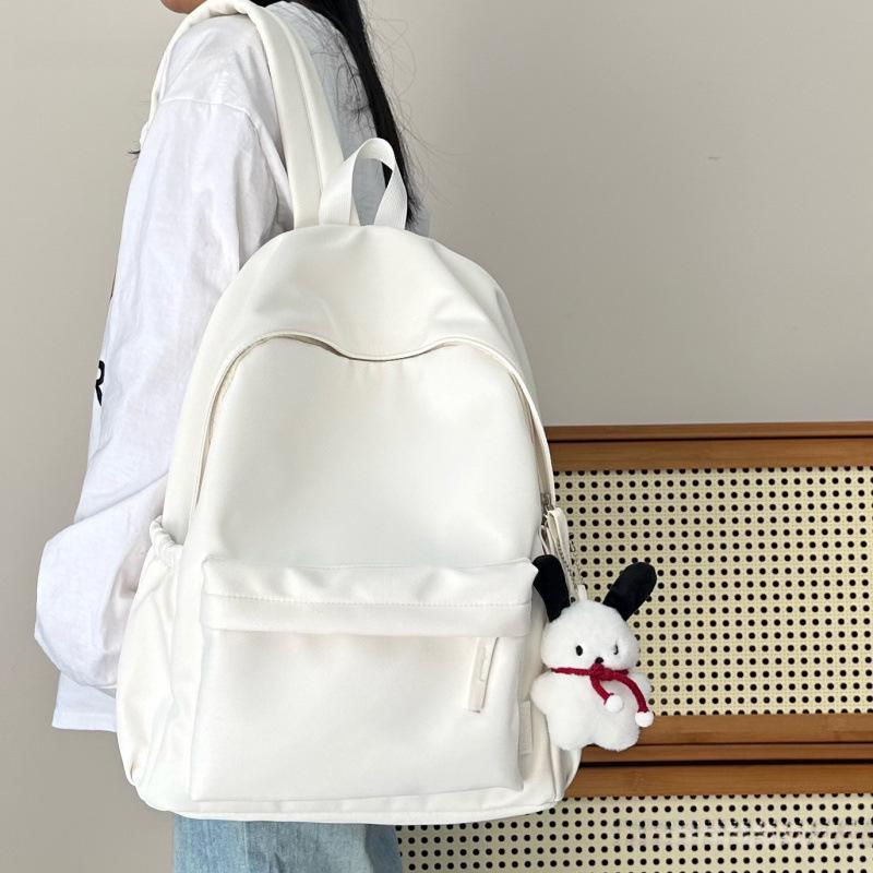 Stylish Solid Color Backpack for Junior High Girls & College Students