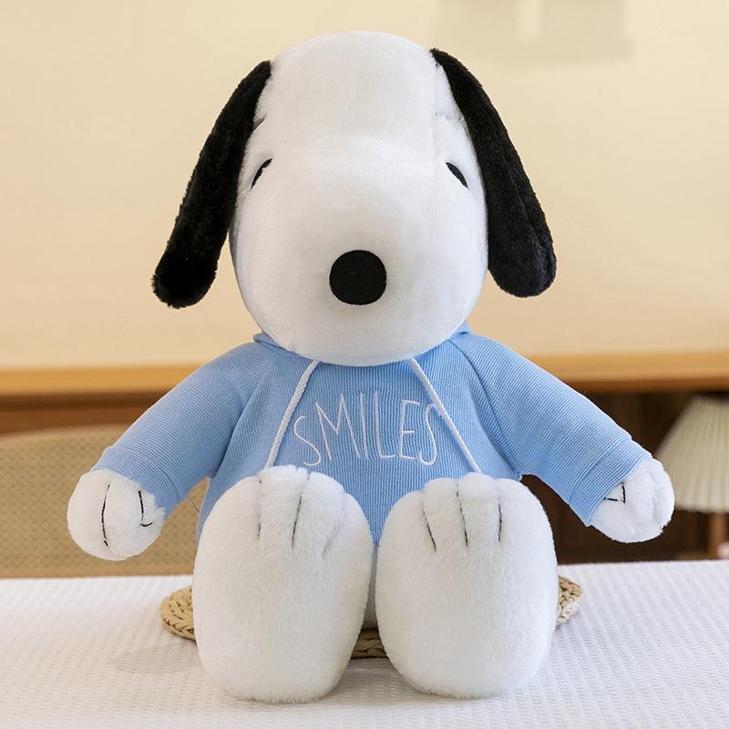 

Милый свитер плюшевая игрушка Снупи мягкая успокаивающая милая кукла с выражением лица подарок на день рождения ребенку, девушке 30cm синий