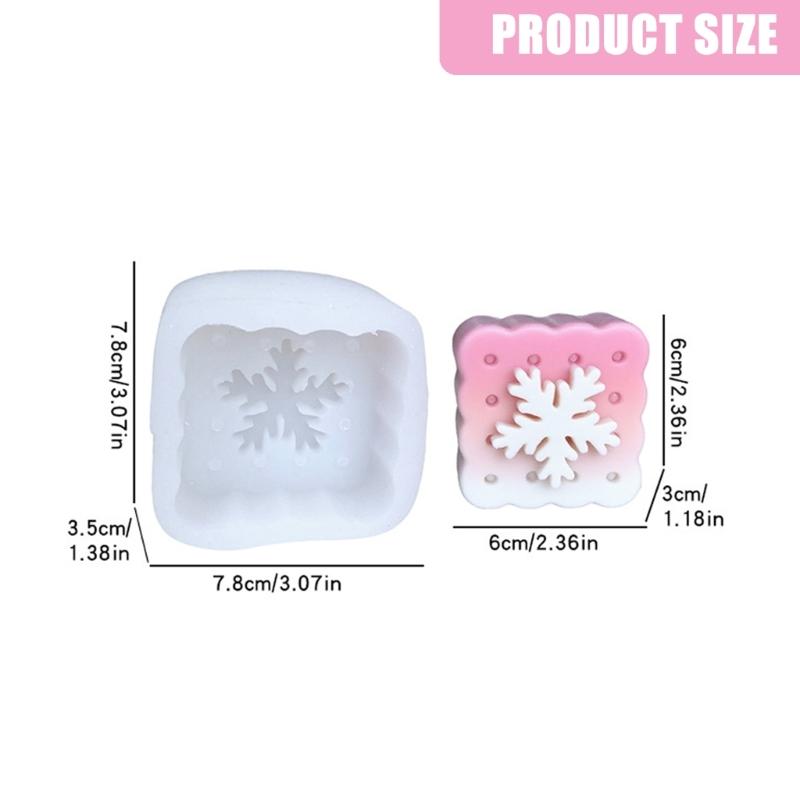 Snowflake Embossed Silicone Molds Multipurpose Silicone Mould For Handmade Candle Soap Chocolate Holiday Decoration
