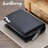 Baellerry Men's Short Accordion Wallet - Fashionable, Casual, Large Capacity with Zipper and Card Holder.