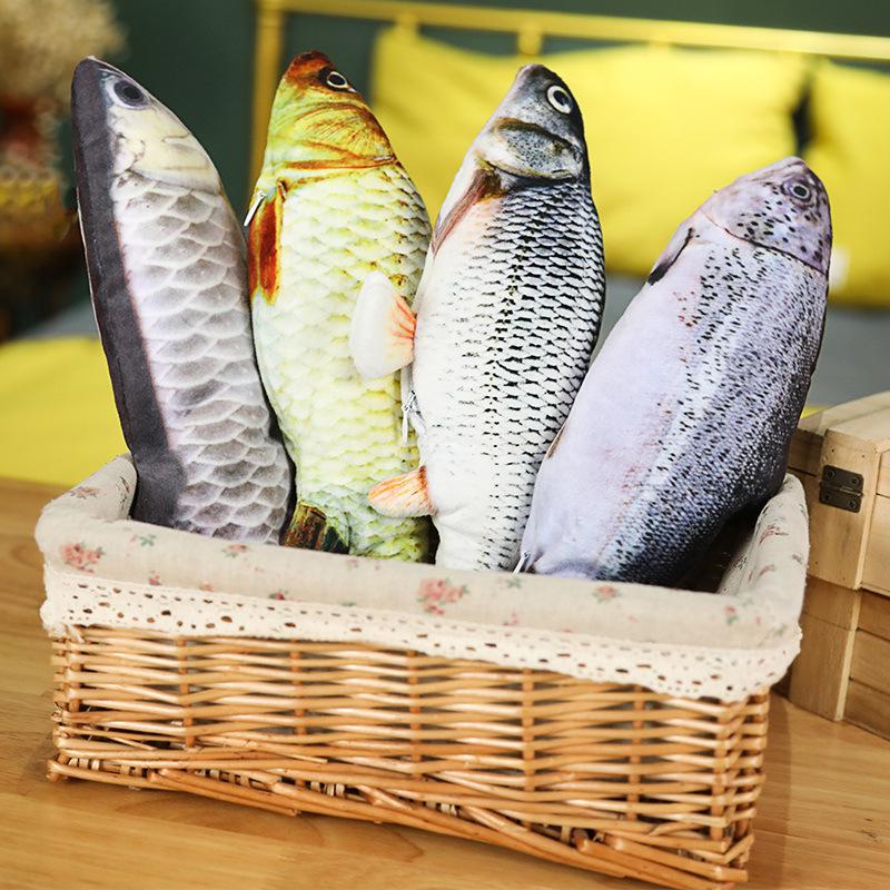 

Креативна 3D Плюшева Іграшка-Подушка для Кота у Формі Карася 30cm-0.05kg