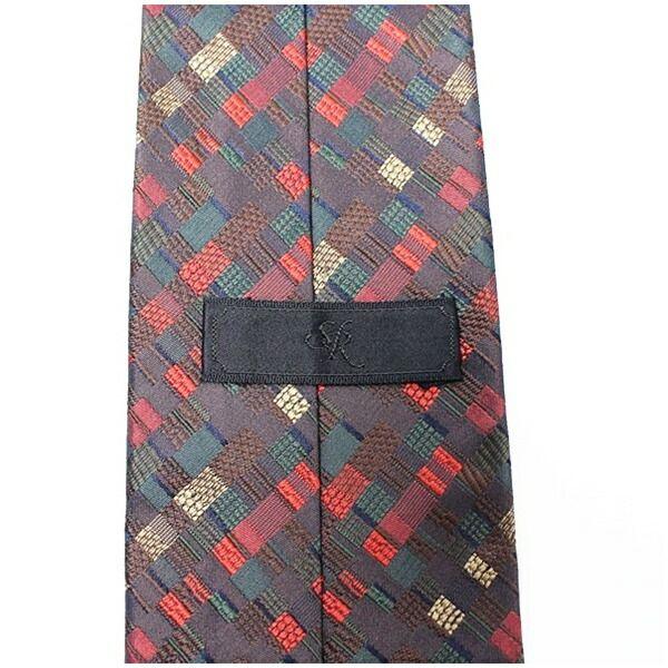 Used Sunroad Silk Tie Plaid Pattern Used A Rank Sunroad Men's Business Nishijin-ori