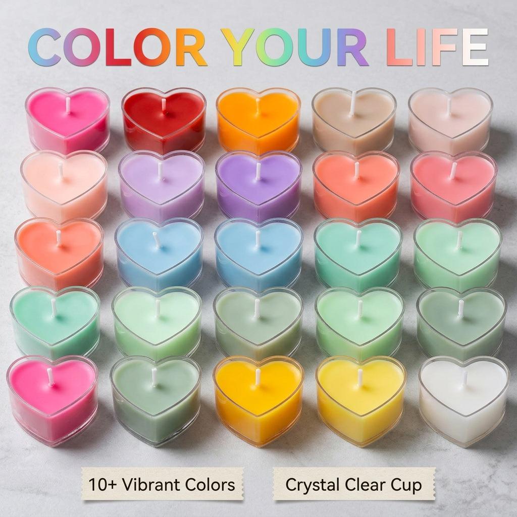Heart-Shaped Romantic Birthday Candles: Create a Cozy Candlelight Dinner Ambiance