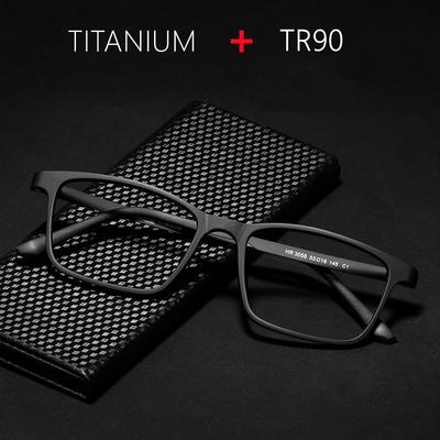 New Woman Comfortable Titanium Alloy Frame  Men Square Myopia Glasses Frame Anti-Blue Light Optical Prescription Frame