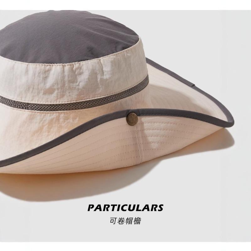 Mountaineering Bucket Hat Women's Summer UV Protection Sunshade Sun Protection Hat Outdoor Fishing Quick Drying Big Eaves Hiking Hat