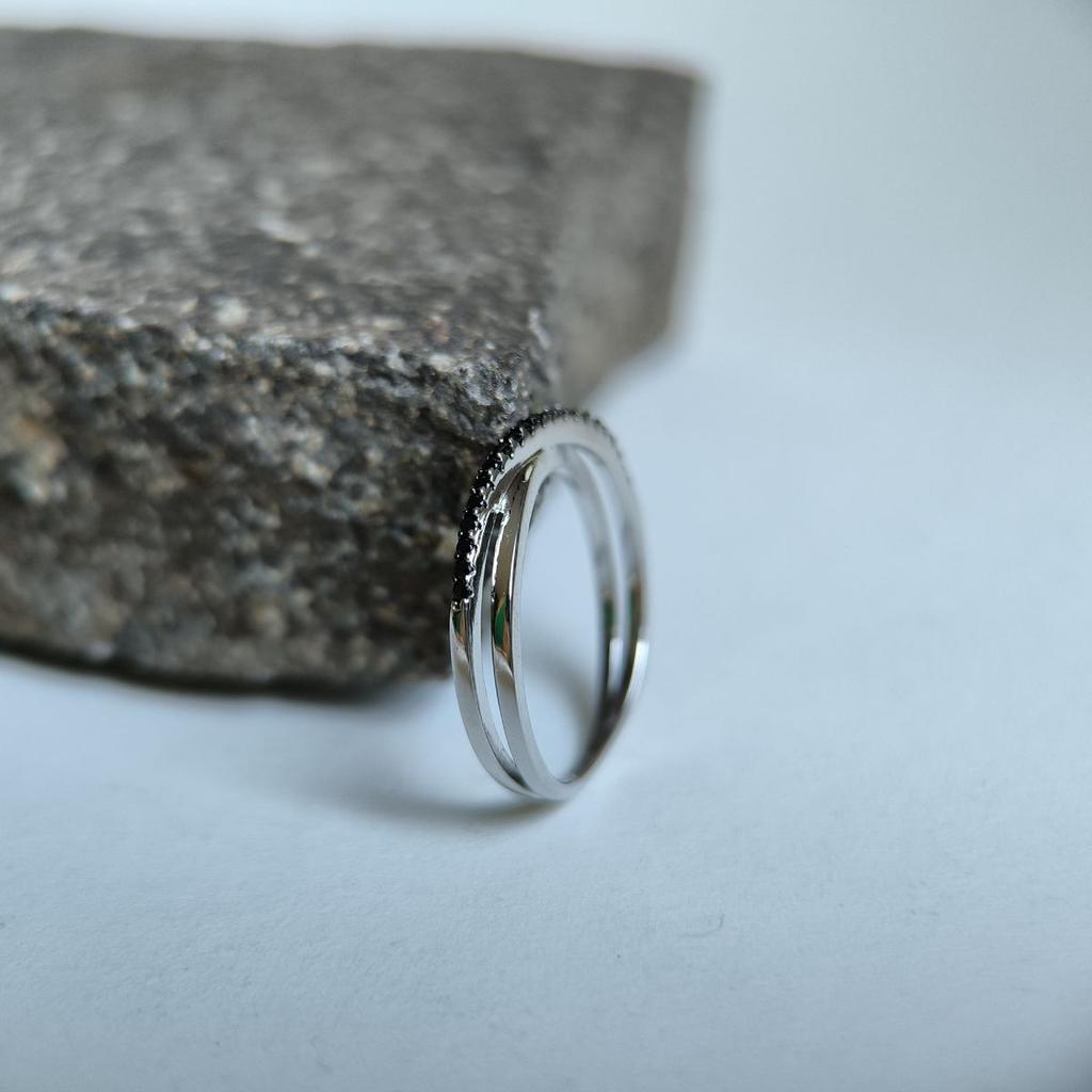 Silver Ring with Cubic Zirconia, Product Weight 1.95 G (2187448)