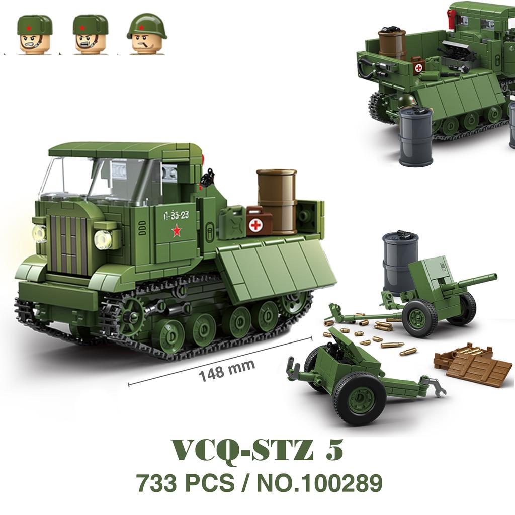 Military Tanks Stuart SdKfz251 PanzerVI Sherman US Army Quan Guan WW2 Soldier Figure Model Building Block Brick Kid Children Toy