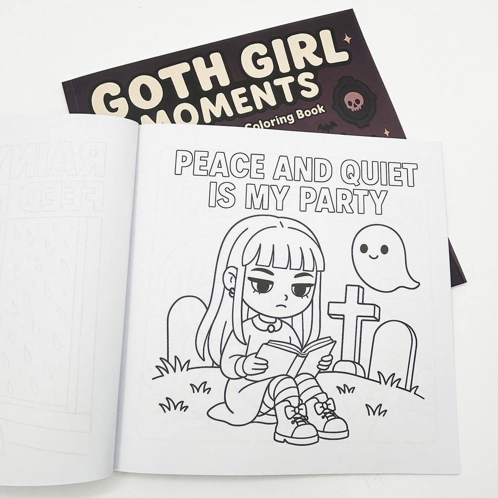 GOTEGIRL Gothic Girl Malbuch mit Stickern, 20 Seiten