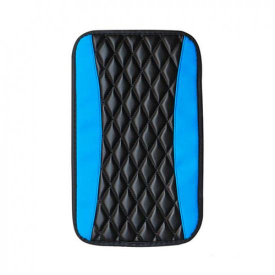 Armrest Mat Car Storage Box Cushion Cover Pad Interior Accessories Black/Blue