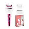 VGR V-732 3 in 1 Epilator Women Electric Shaver for Face Body Rechargeable Lady Trimmer Hair Removal Bikini Underarms Legs Deep Cleaning Epilator