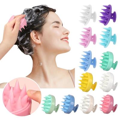 Shampoo Brush Head Scalp Massage Comb Silicone Hair Washing Comb Body Massage Brush Bath Shower Brush Salon Hairdressing Tool