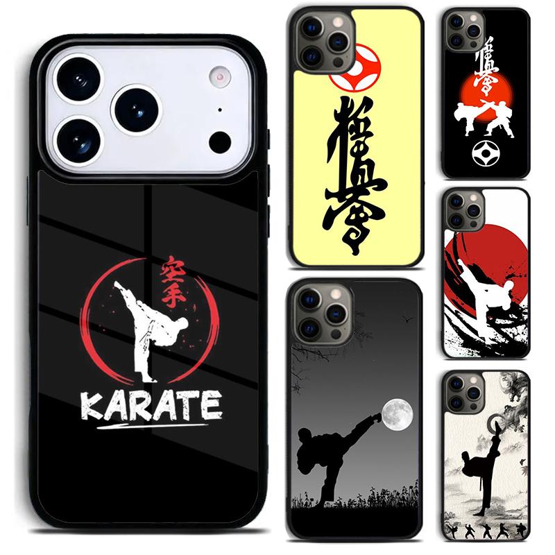 Kyokushin Karate Symbol Phone Case for iPhone 17 16 15 Pro Max Air 14 13 12 11 Plus Shockproof Capa Cover
