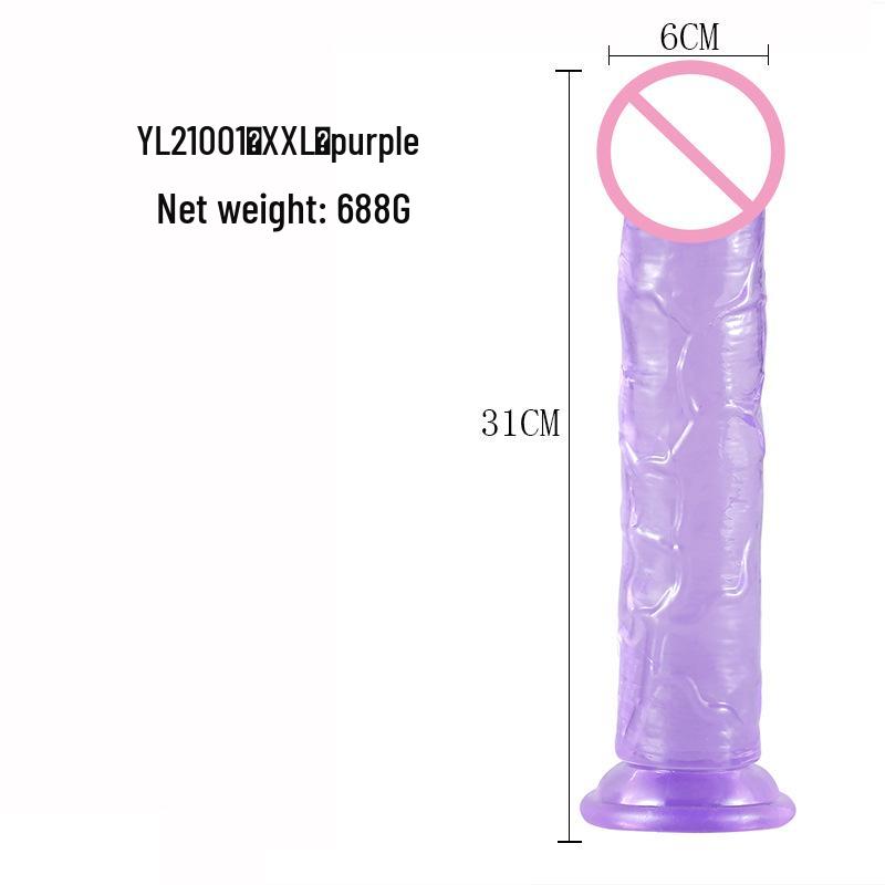 Large Crystal TPE Soft Eggless Dildo - Long-lasting Transparent Adult Pleasure Device