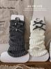 Winter Girls' Korean Style Bow Knot Ruffle Knit Leg Warmers