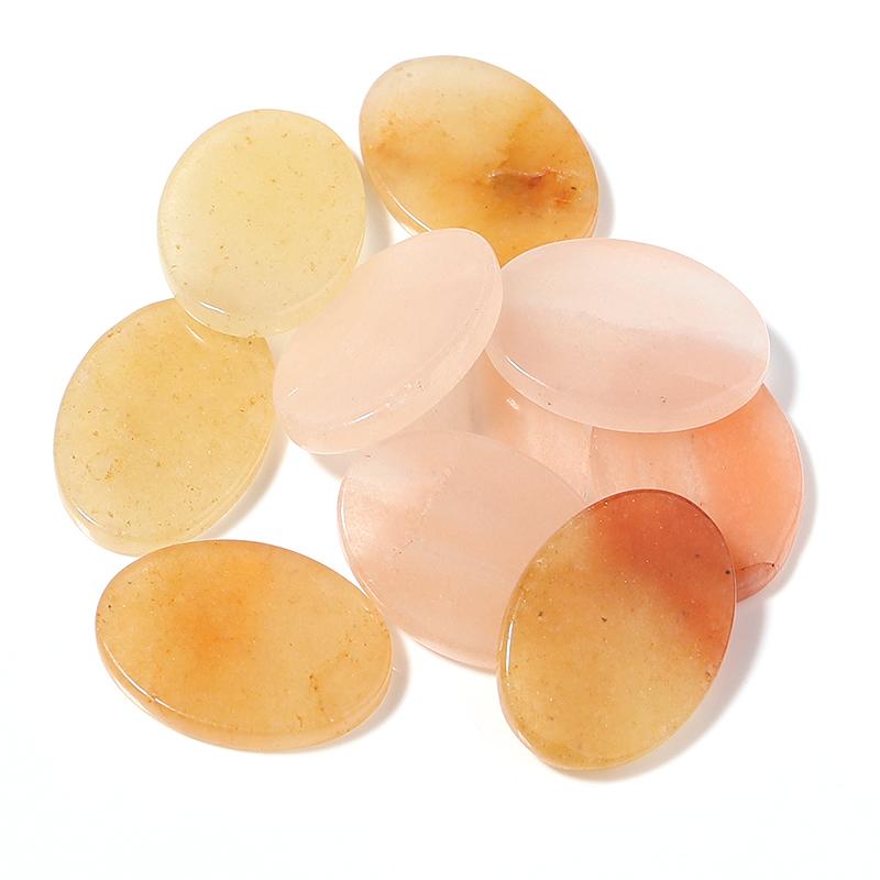 5pcs 13x18mm Oval Natural Cabochon Stone Flat Round Colorful Spacers For Earrings/Pendant DIY Jewelry Making Accessories