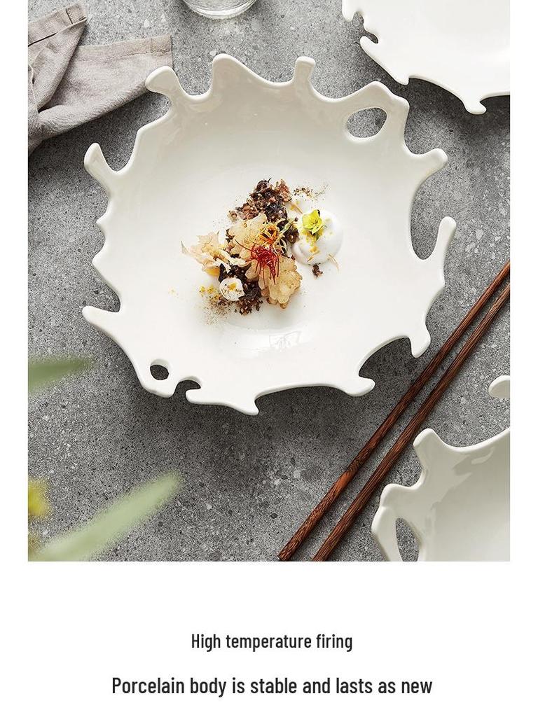 Farfurie creativă cu artă coralină: Veselă elegantă pentru casă, hotel și restaurant