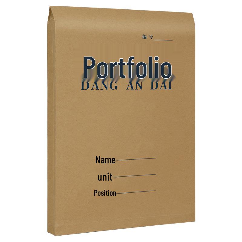 SIMAA A4 Kraft Paper Archival File Bags, Blue Text, 20-Pack