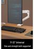 360° Adjustable No-Drill Monitor Stand with Heightening Table Clamp