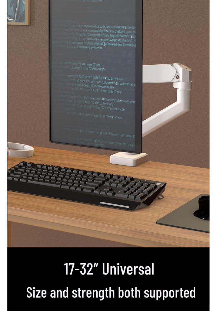 360° Adjustable No-Drill Monitor Stand with Heightening Table Clamp
