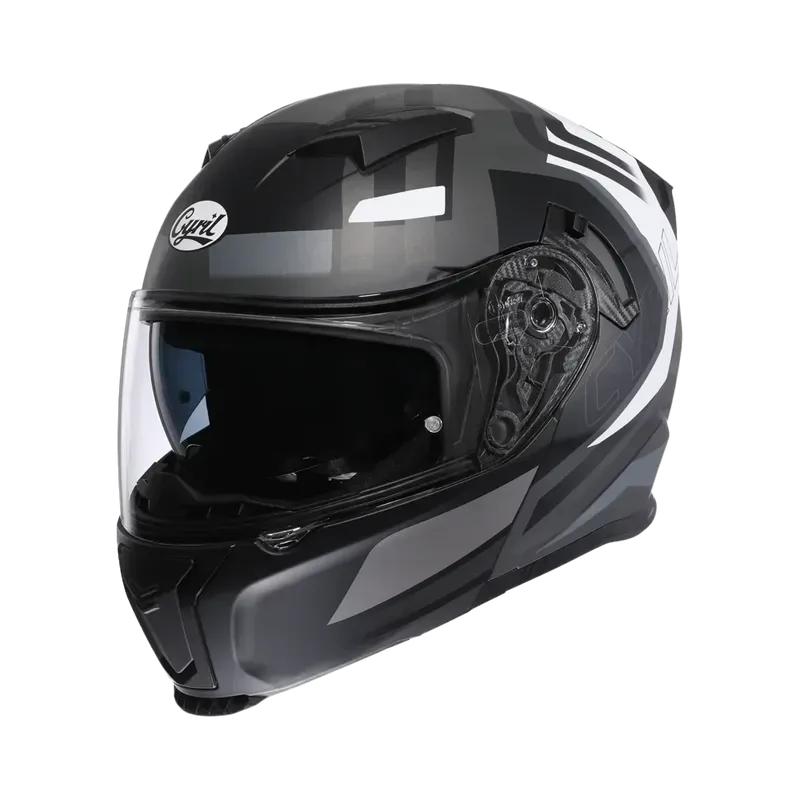 Motorcross Flip Up Helmets with Wide View Clear Visor ABS Shell Full Face Cyril Motor Helmet For Adult DOT Approved