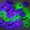12pcs Halloween New Night Light Bat PET Stereoscopic Bat Festival Party Decoration LED Night Light Wall Decal