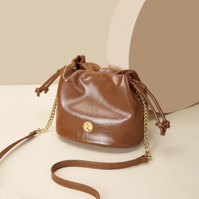 Fashionable and Versatile Women's Chain Bucket Bag, Commuting Crossbody Shoulder Bag, Small Bag