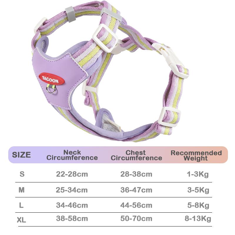 Strolling Dog Leash Lightweight Adjustable Dog Chest and Back Walking Harness Leash Vest Style Puppy Dog Outdoor Supplies S