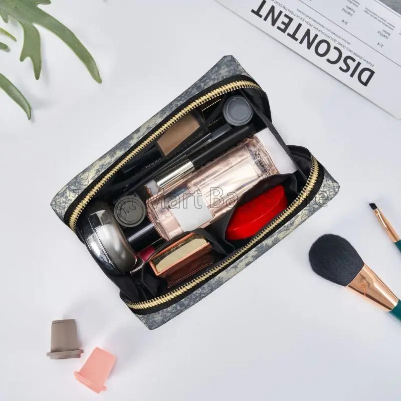 Franse Landelijke Make-uptas Retro Toile De Jouy Leer Reizen Cosmetica Organizer Vrouwen Grote Capaciteit Waterdichte Toiletartikelen Tas