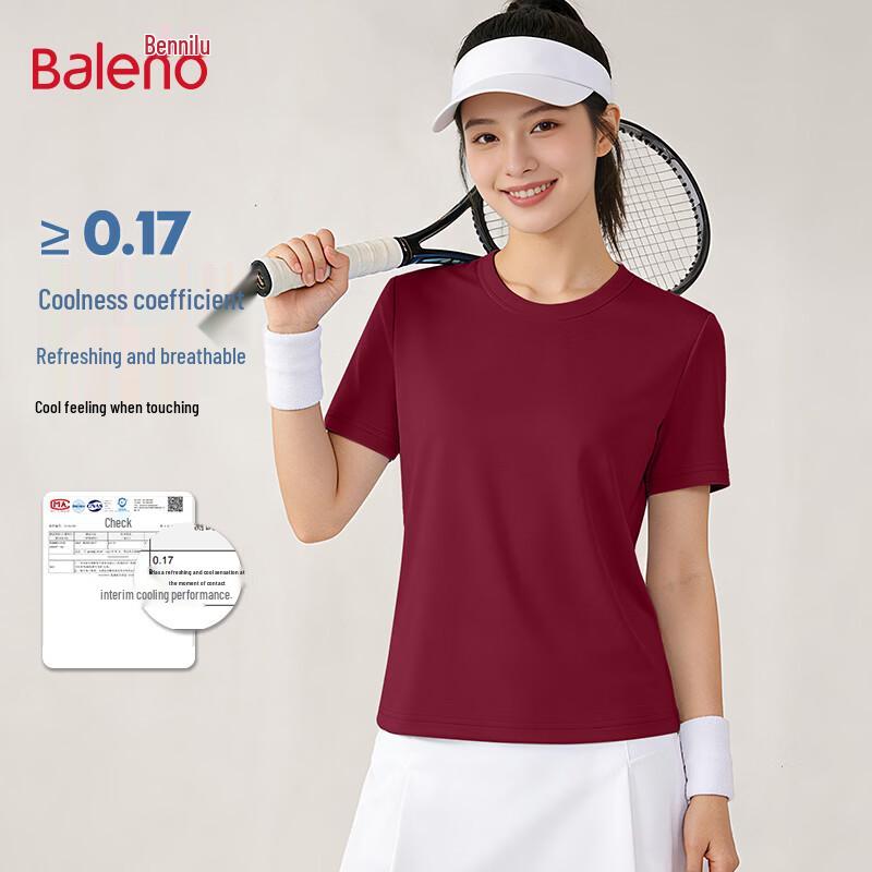 Baleno Women s Cool-Feel Antibacterial Short Sleeve T-Shirt M