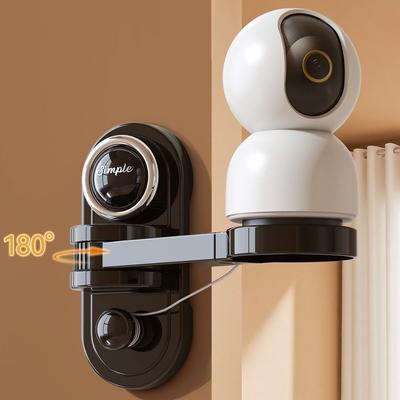Suction Cup Security Surveillance Camera Stand Adjustable Punch-Free Camera Holder Wall-Mounted Stable