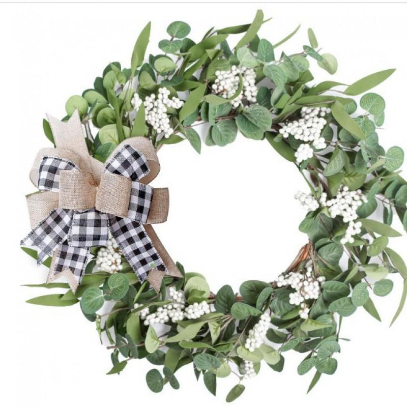 Artificial Flower Wreath Easter Valentines Day Hotel Restaurant Door Decorations