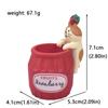 Cat Cat Pen Holder Resin Japanese Grocery Fruit Stationery Container Desktop Decoration Cartoon Seal Storage Jar