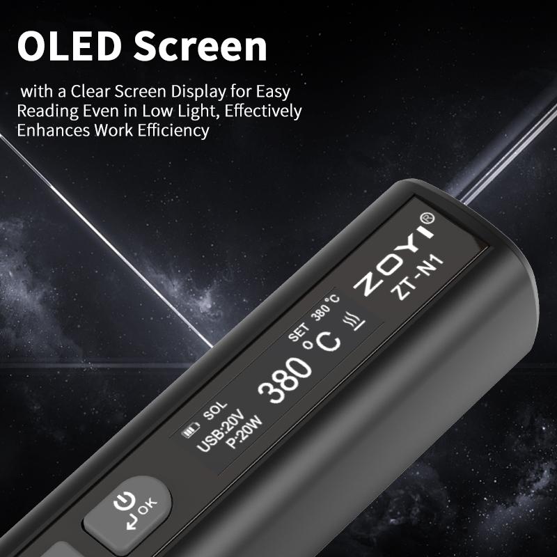 96W Smart Soldering Iron Constant Temperature Welding Pen Electrician Portable High Power Welding Tool for Repair