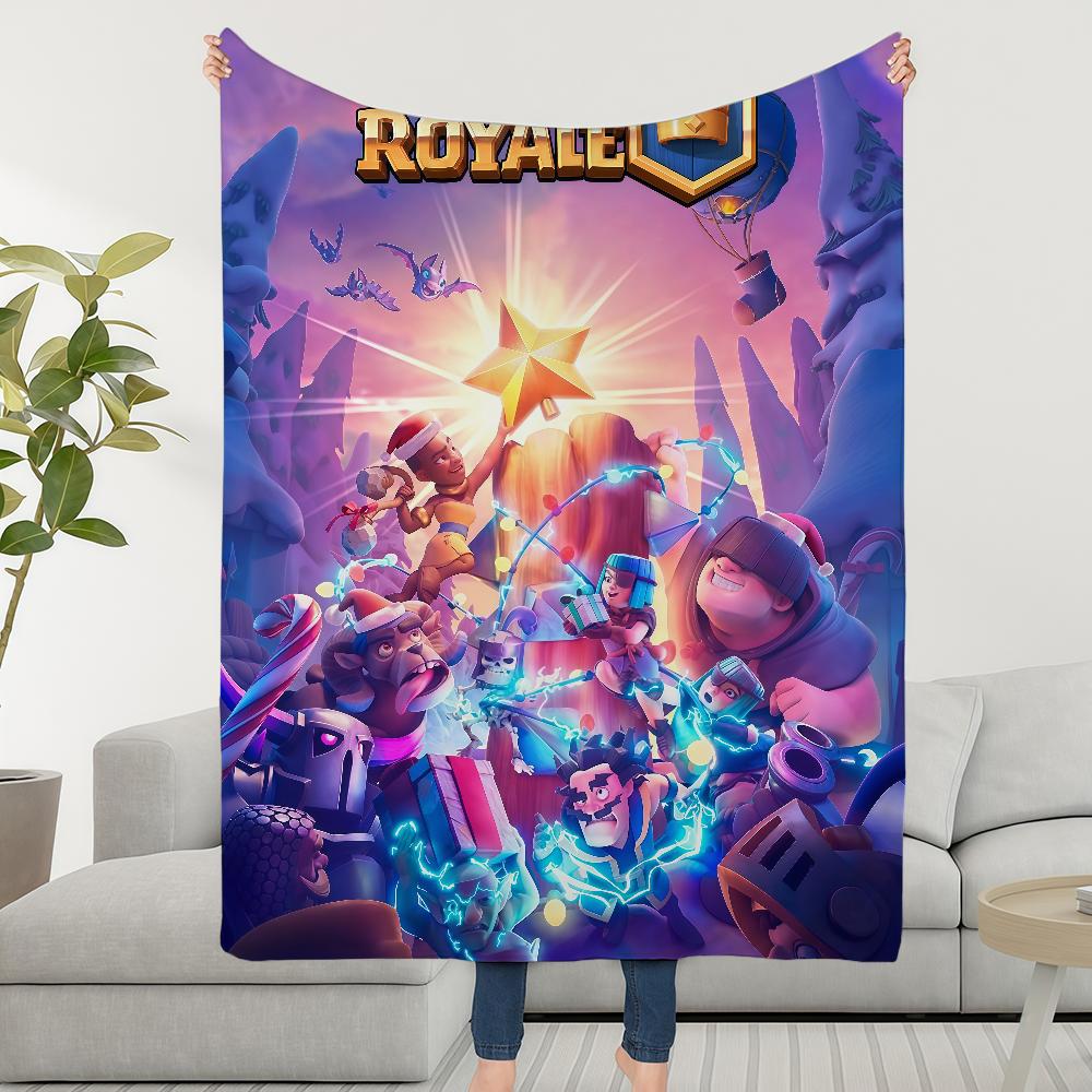 Video Decke Überwurf Super Spiel Gemütlich R-RoyaleS-ES Plüsch C-ClashS-ES Wohnzimmer Sofa Couch Kindliche Geburtstagsgeschenke