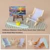 Plastic Dollhouse Miniature Beach Chair Mini Doll Furniture Chair  For OB11 Doll