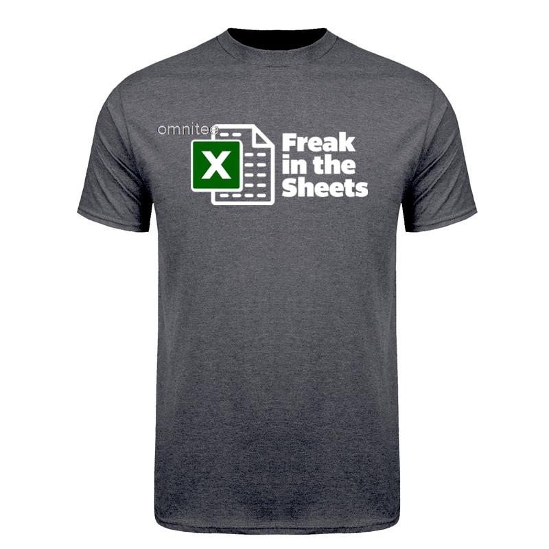 Freak in The Sheets TShirt Funny Accountant Spreadsheet TShirt Summer New Cotton Casual Accounting Tshirt HJ044