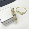 Fashionable Zircon Leopard Head Bracelet Fashionable Open Bracelet for Men and Women