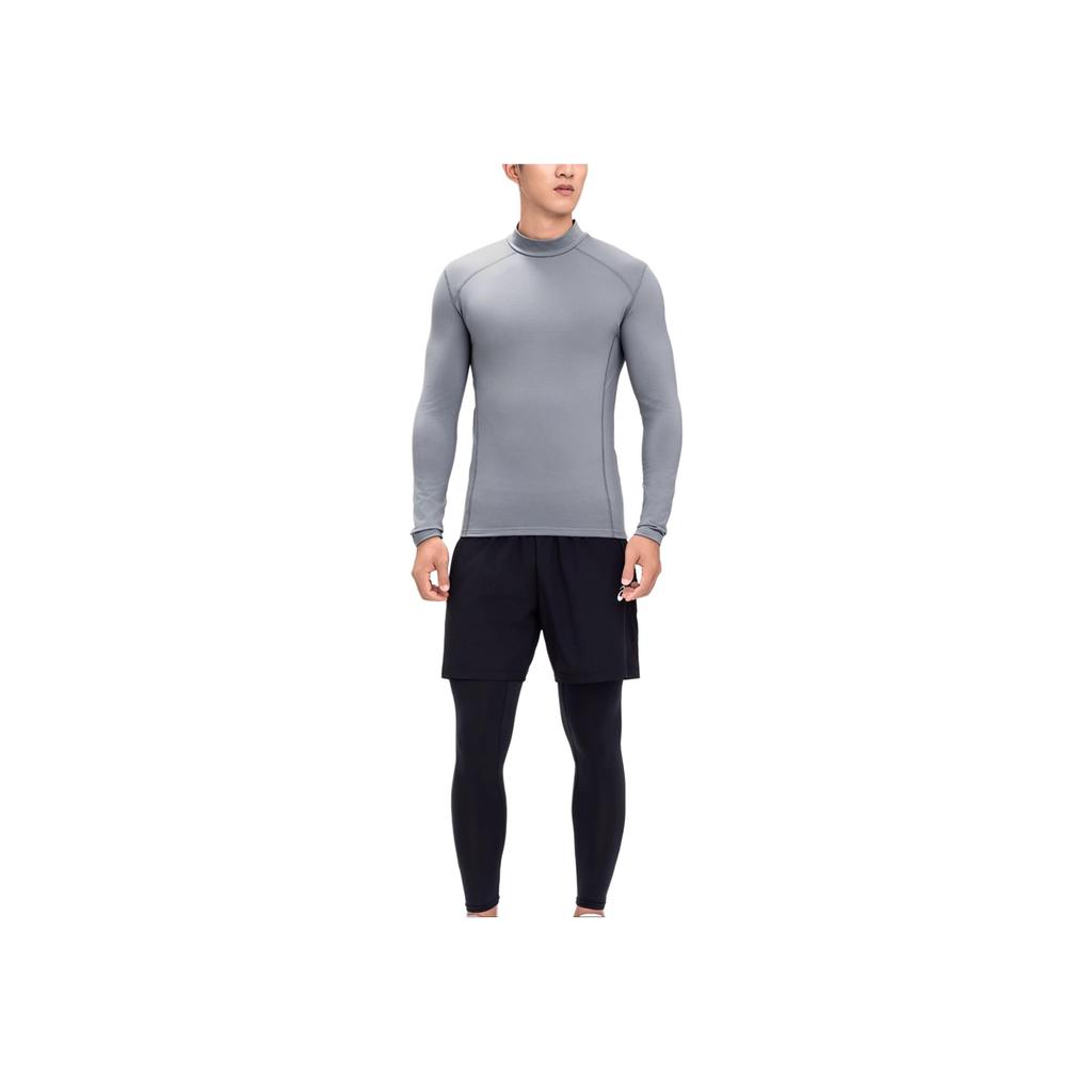 Asics FW24 Outdoor Halbhoher Kragen Einfarbig Schmale Passform Lässiges Langarm-T-Shirt Herren Oberteile Grau 2031F153-020