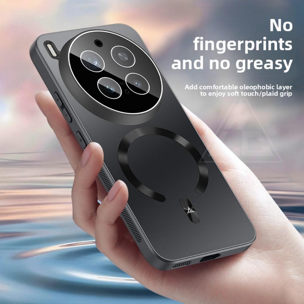 For VIVO X300 Pro Case Hard PC Matte Magnetic Wireless Charging Lens Protective Back Cover For VIVO X300 Pro Phone Shell