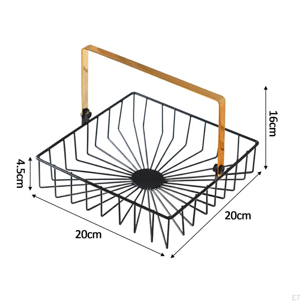 Fruit Basket Bread Storagre with Handle Snack Holder for Vegetable Cupcake