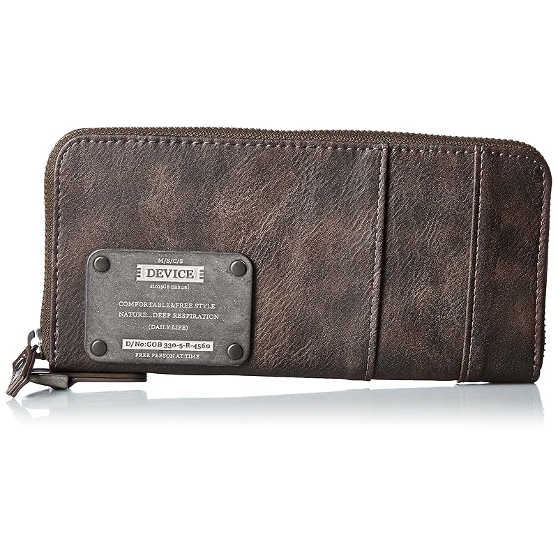 

[device] wallet round long wallet DPG60058 brown