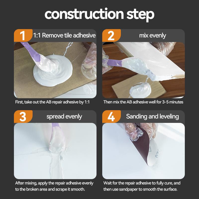 2pcs/set White Porcelain Repair Kit Ceramic Repair Paste Tile Tub Toilet Sink Shower Kits Chip Crack Hole Scratches Fix Adhesive