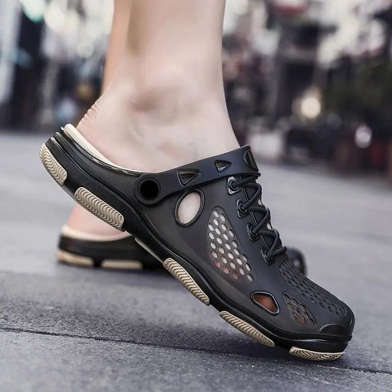 

Fashion With Platform Shoes for Men Hole Height Beach Stylish Buy Japanese New Arrival on Offer Outdoor Comfortable Big Size Man Sandals 40