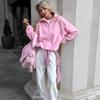 Top Monocolore di Nicchia Autunno e Inverno Stile Semplice e Pigro Felpe Sportive alla Moda da Donna