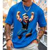 Camiseta Retro Masculina com Estampa Gráfica 3D - Perfeita para o Dia a Dia e Férias