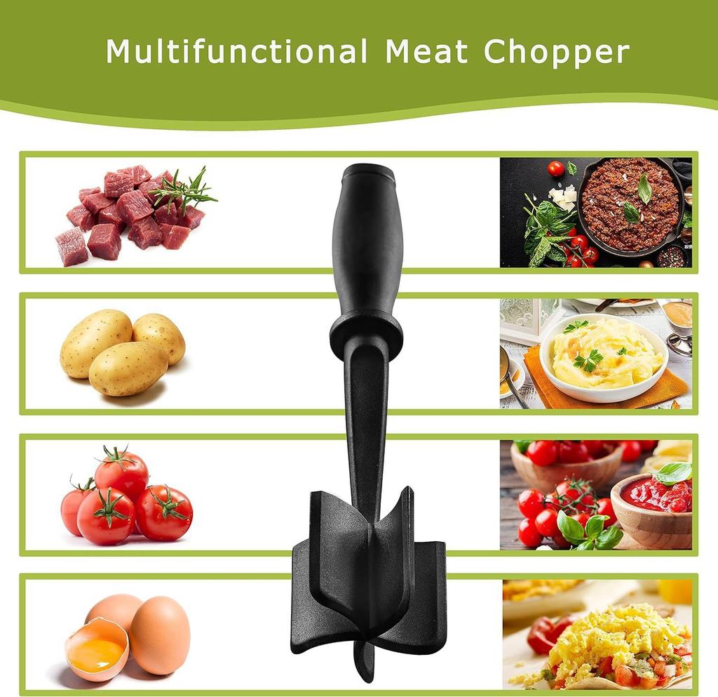 Kunststoff-Fleischhacke Hand-Fleischhacke Kochschaber Hackfleischschneider Mischschaufel